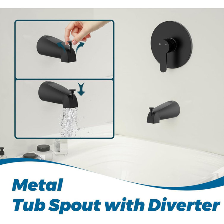 JASODI Shower Faucet Set with Tub Spout,Shower Head and Handle Set, 6